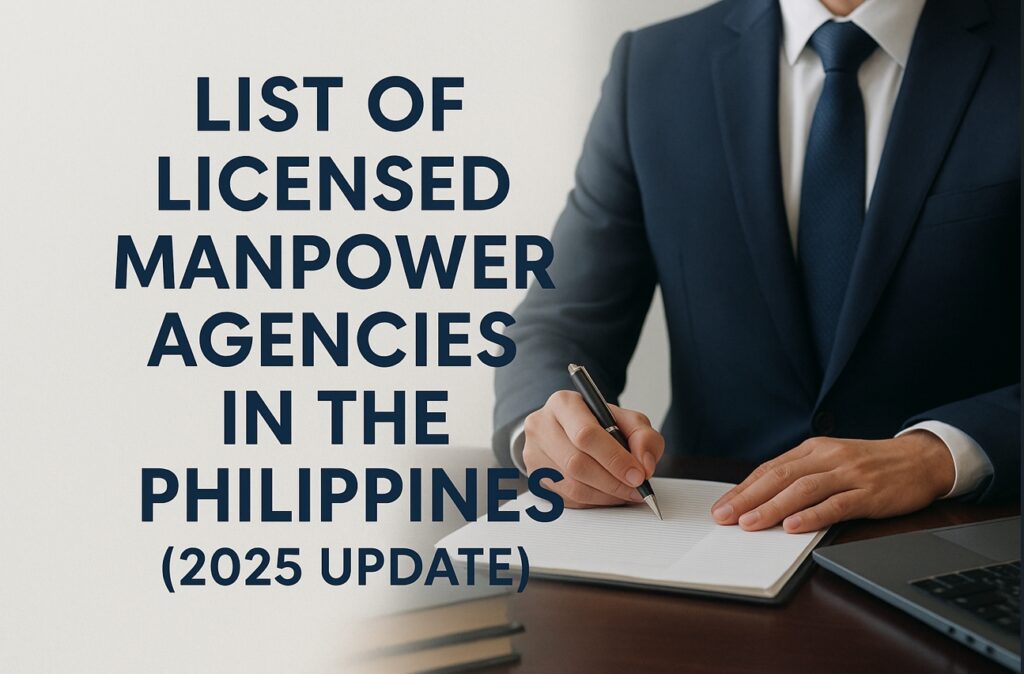 List of Licensed Manpower Agencies in the Philippines (2025 Update)