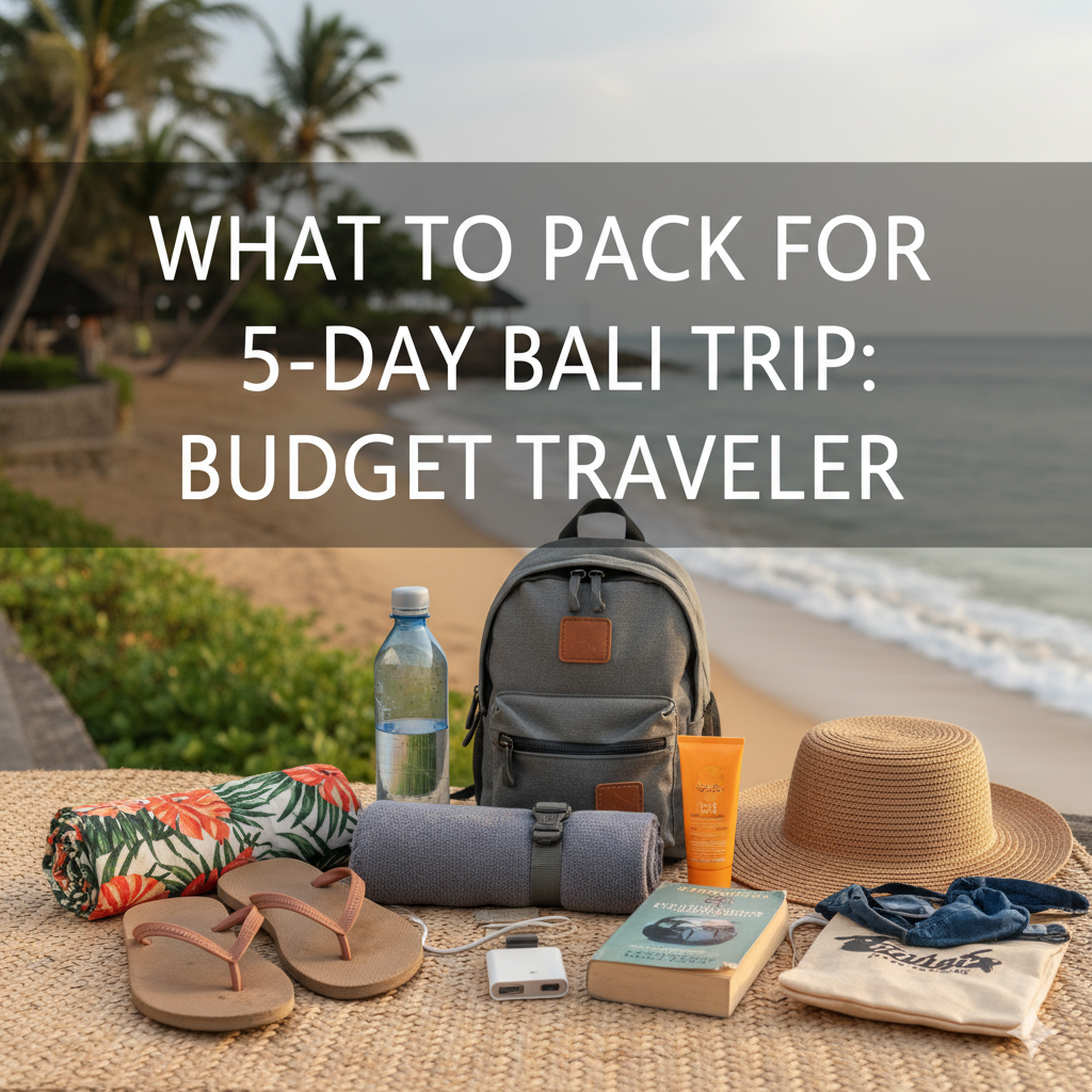 What to Pack for 5 Day Bali Trip Budget Traveler